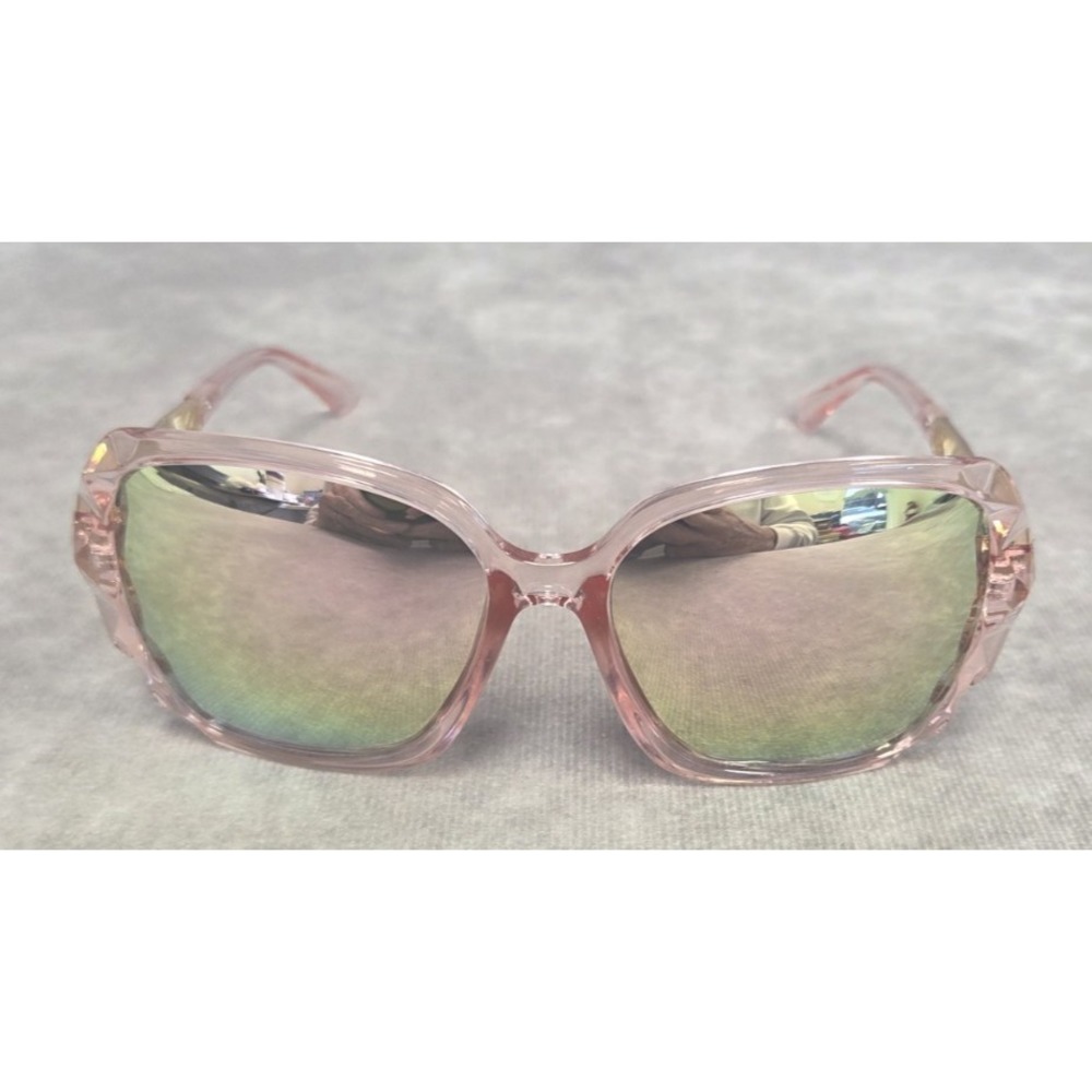 Feisedy Pink Reflective Sunglasses Womens